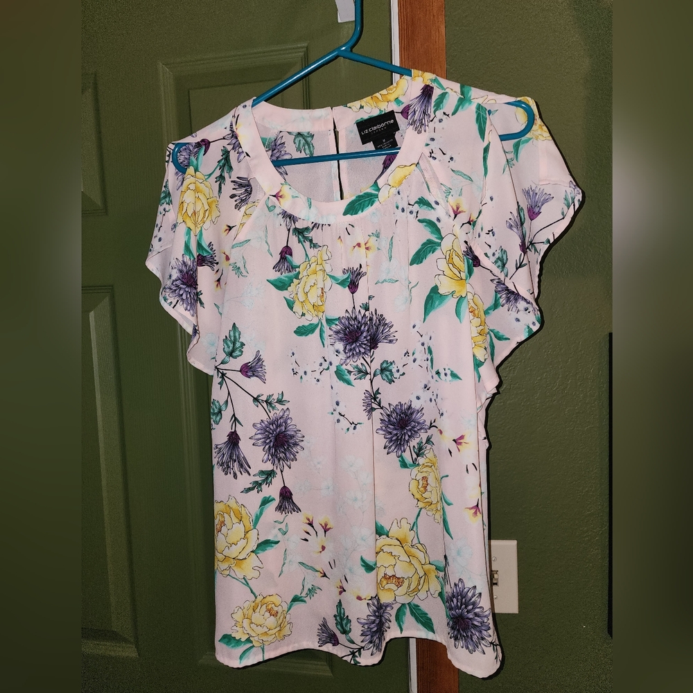 Women's flower Floral summer Top. Size M